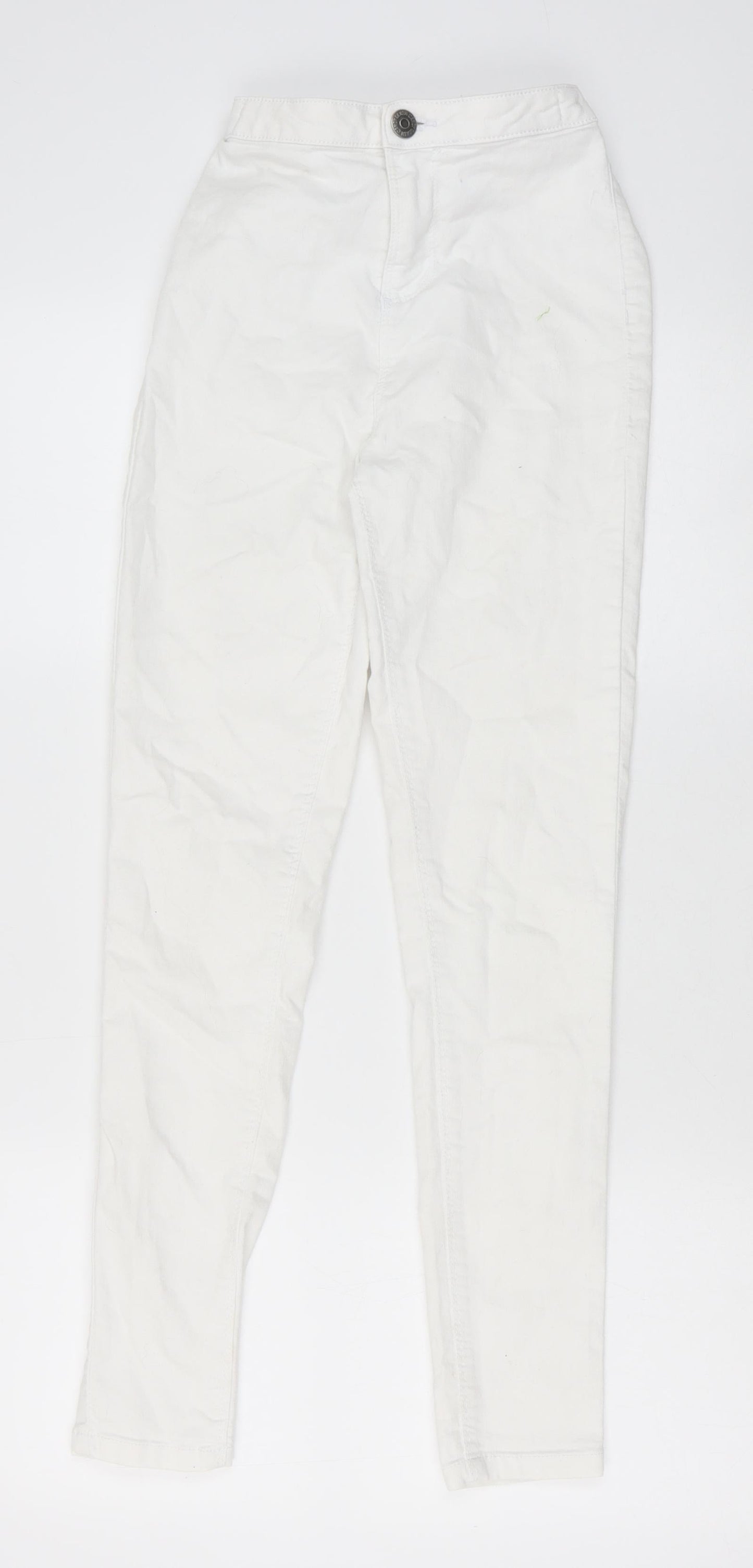 Candy Couture Girls White Cotton Skinny Jeans Size 13 Years Slim Zip