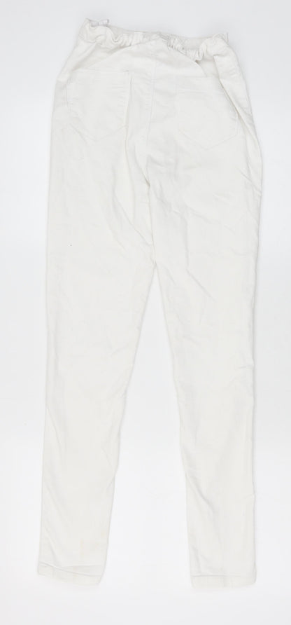 Candy Couture Girls White Cotton Skinny Jeans Size 13 Years Slim Zip