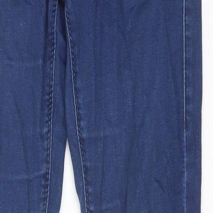 Topshop Womens Blue Cotton Skinny Jeans Size 26 in Slim Zip
