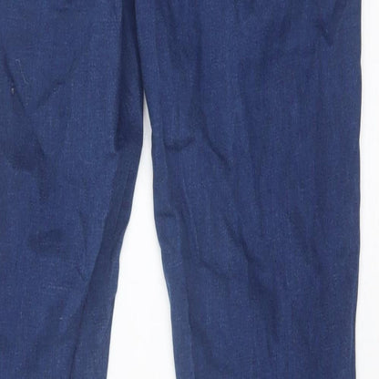 Topshop Womens Blue Cotton Skinny Jeans Size 26 in Slim Zip