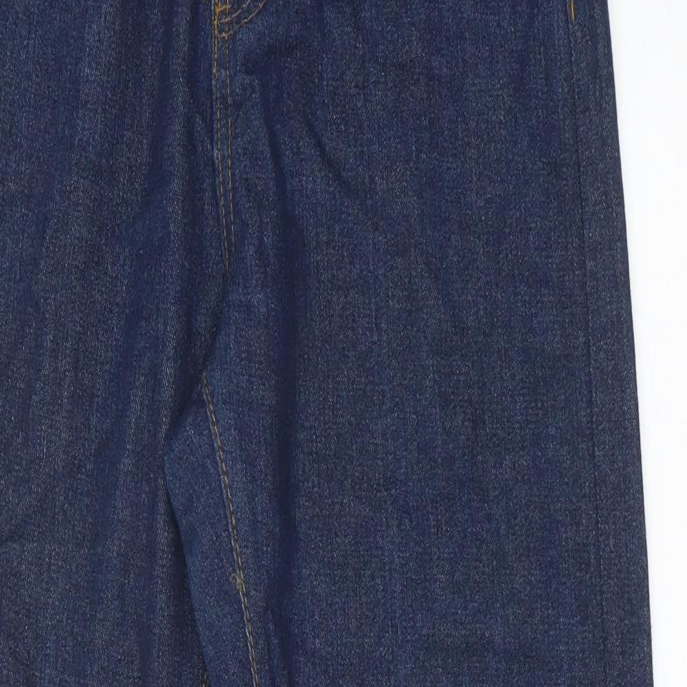 Boohoo Womens Blue Cotton Skinny Jeans Size 10 Regular Zip