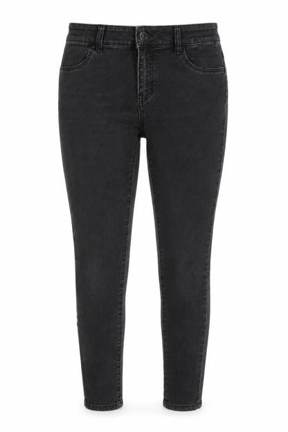 Mango Womens Black Cotton Skinny Jeans Size 8 Slim Zip