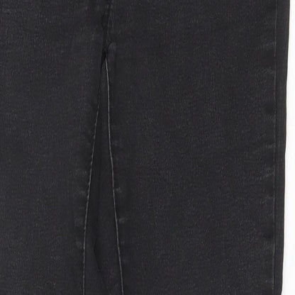 Mango Womens Black Cotton Skinny Jeans Size 8 Slim Zip