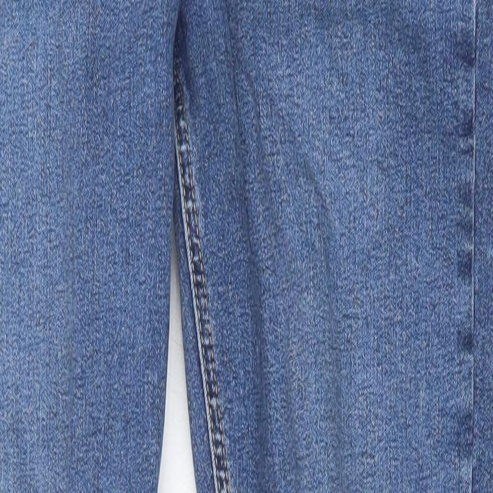 Topshop Womens Blue Cotton Skinny Jeans Size 28 in Slim Zip