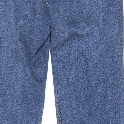 Topshop Womens Blue Cotton Skinny Jeans Size 28 in Slim Zip