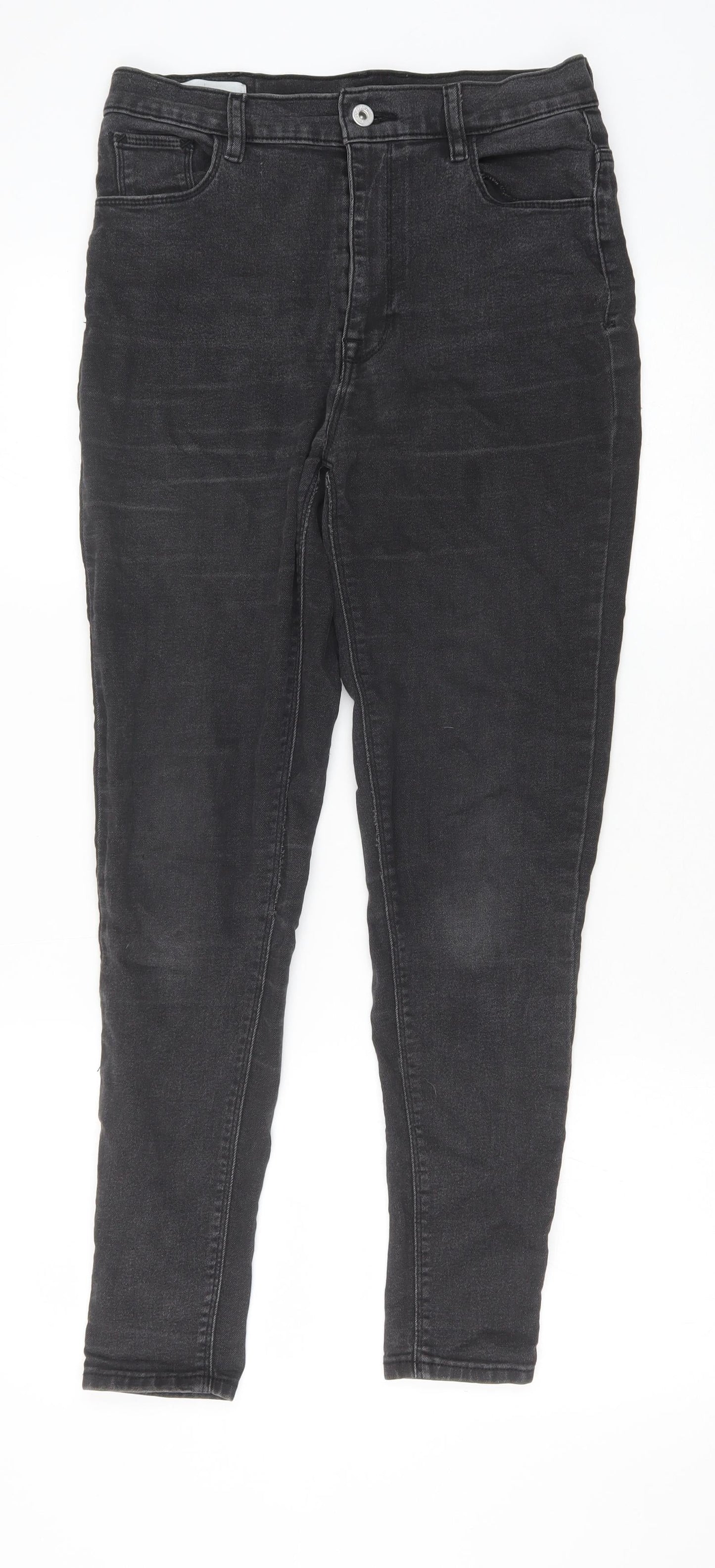 COLLUSION Womens Black Cotton Skinny Jeans Size 30 in Slim Zip