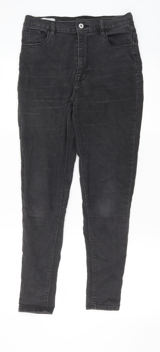 COLLUSION Womens Black Cotton Skinny Jeans Size 30 in Slim Zip