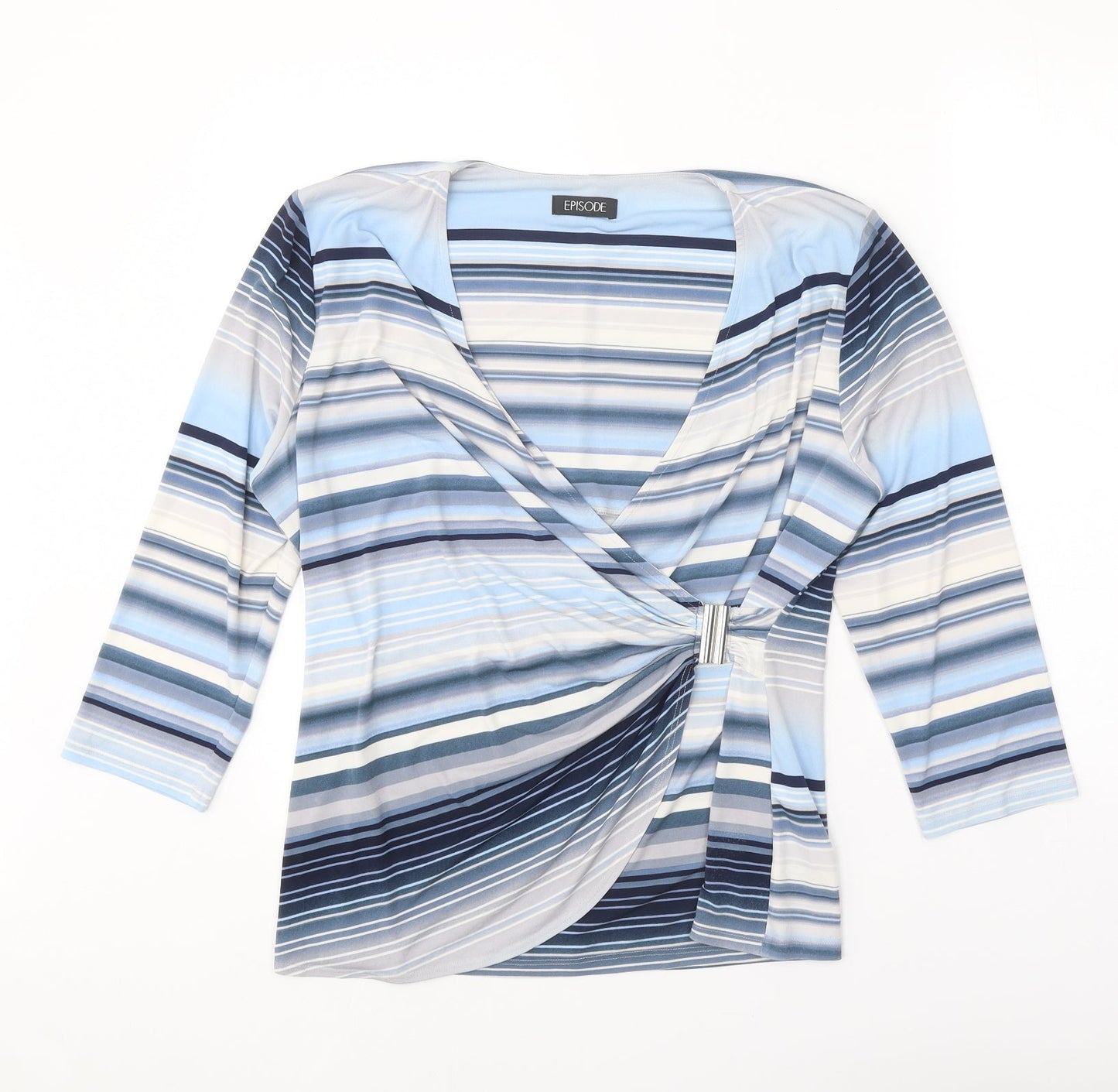 Womens UK Size L Episode Blue Basic T-Shirt