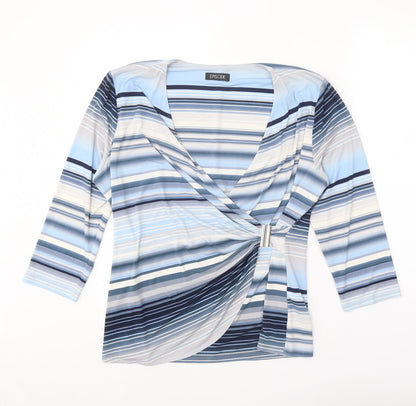 Womens UK Size L Episode Blue Basic T-Shirt
