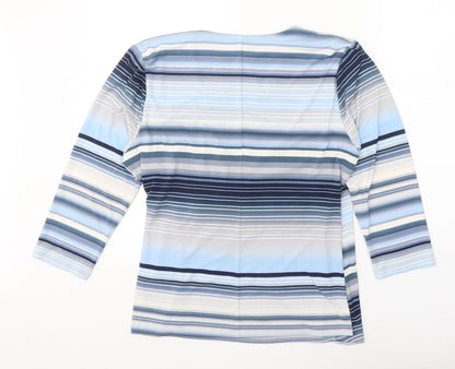 Womens UK Size L Episode Blue Basic T-Shirt