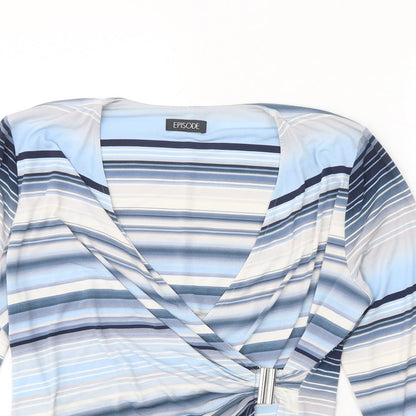 Womens UK Size L Episode Blue Basic T-Shirt