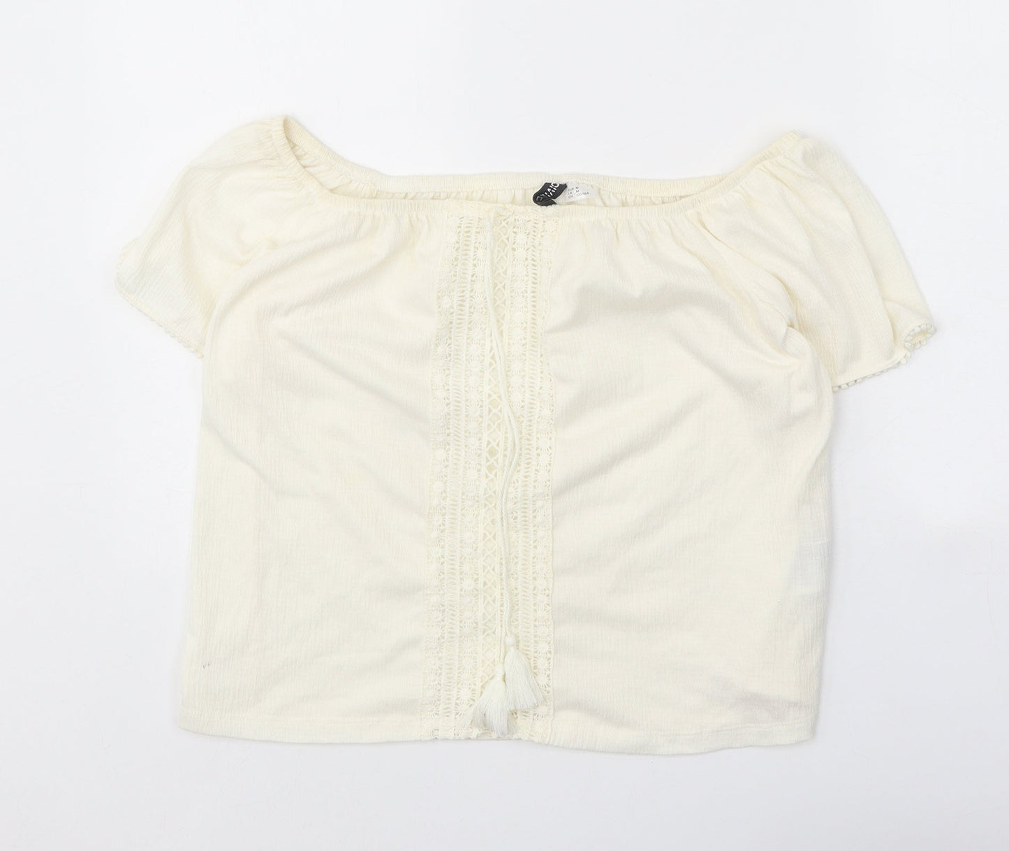 Womens UK Size M Divided Ivory Basic Blouse