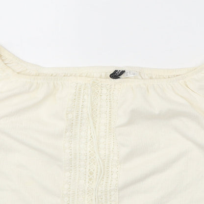Womens UK Size M Divided Ivory Basic Blouse