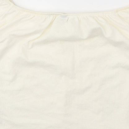 Womens UK Size M Divided Ivory Basic Blouse
