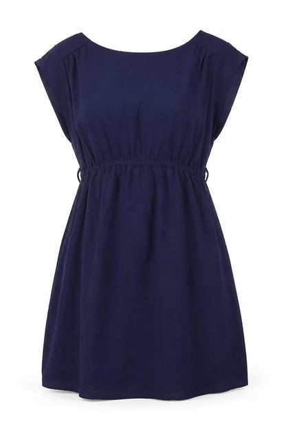 H&M Womens Blue Polyester Fit & Flare Size S Round Neck Pullover