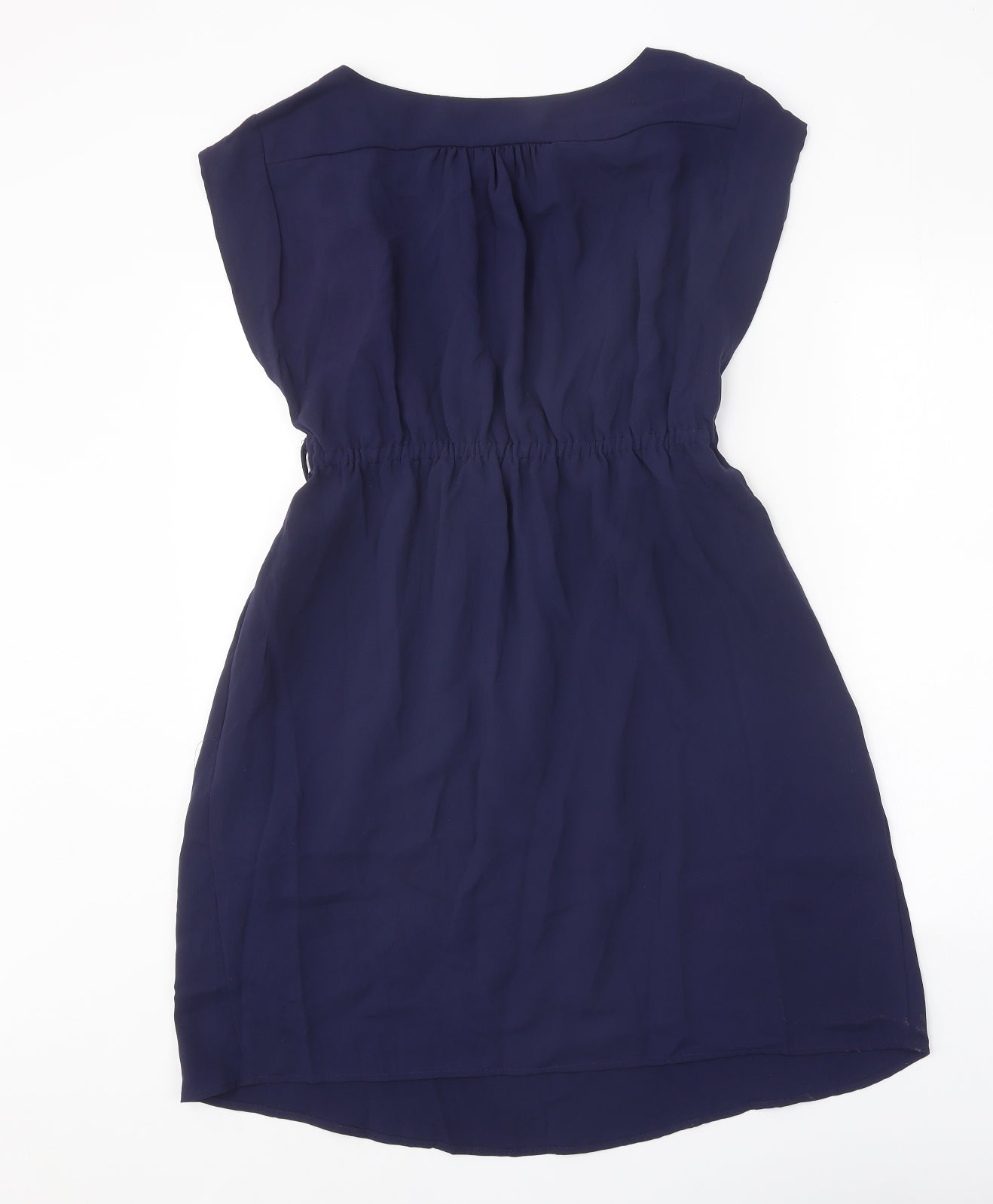 H&M Womens Blue Polyester Fit & Flare Size S Round Neck Pullover