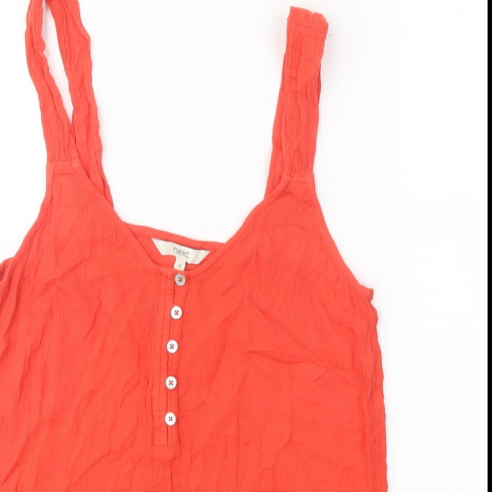 Womens UK Size 12 NEXT Red Basic Tank