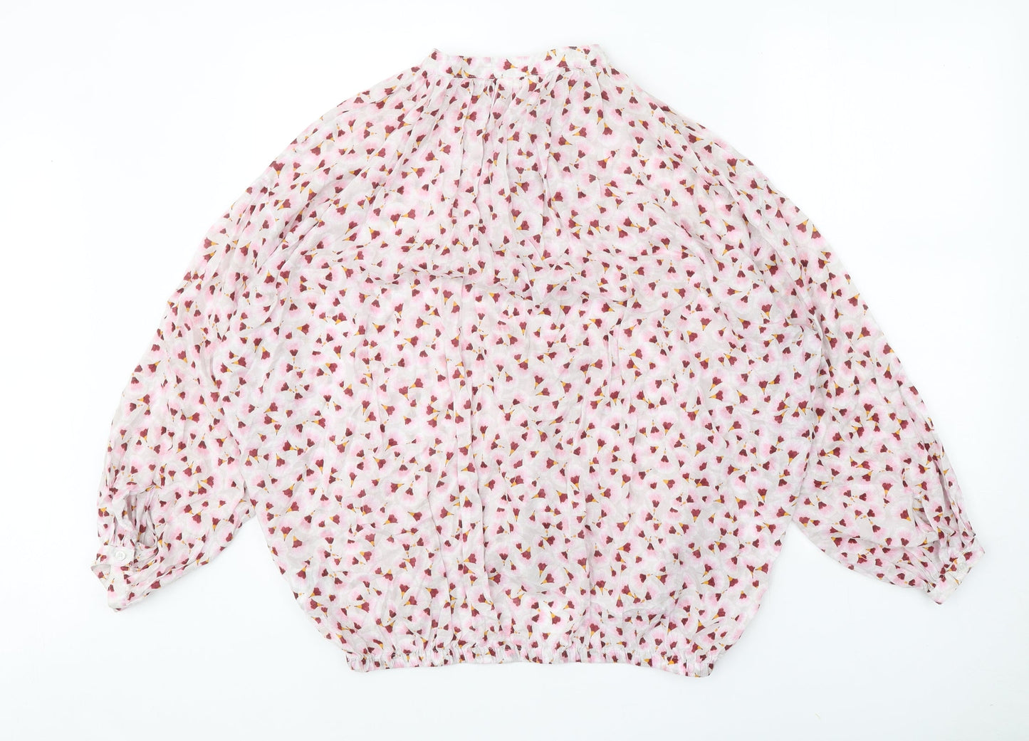Womens UK Size 6 H&M Pink Basic Button-Up