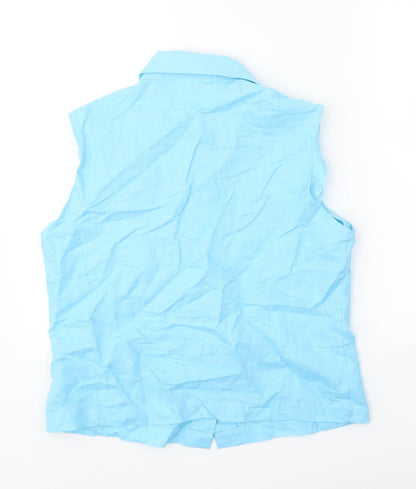 Womens UK Size 14 Essentials Blue Basic Tank