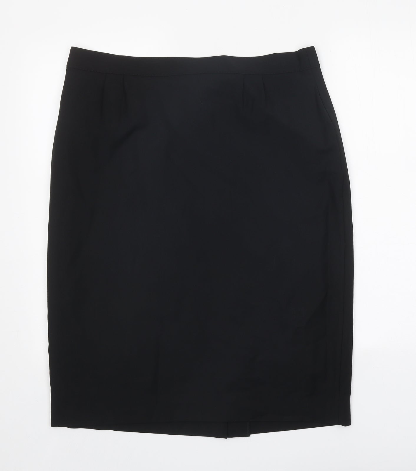Persona Womens Black Viscose Straight & Pencil Skirt Size 35 in Zip