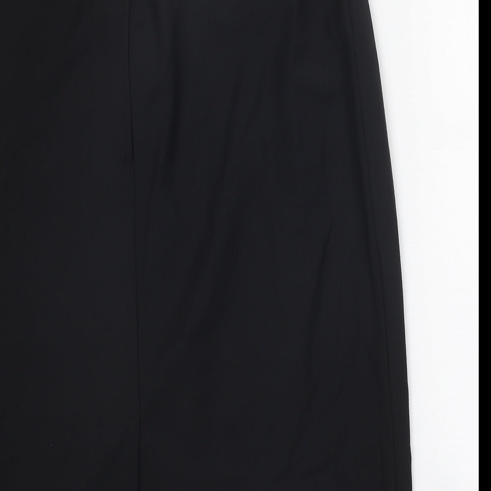 Persona Womens Black Viscose Straight & Pencil Skirt Size 35 in Zip