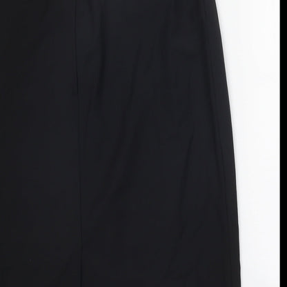 Persona Womens Black Viscose Straight & Pencil Skirt Size 35 in Zip