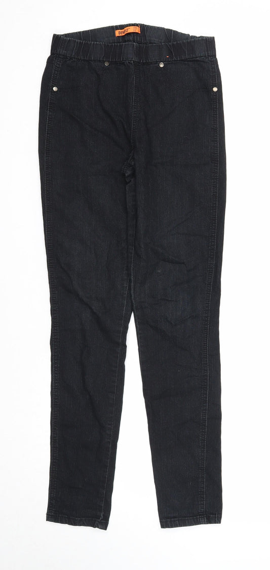 Denim & Co. Womens Black Cotton Jegging Jeans Size 10 Regular