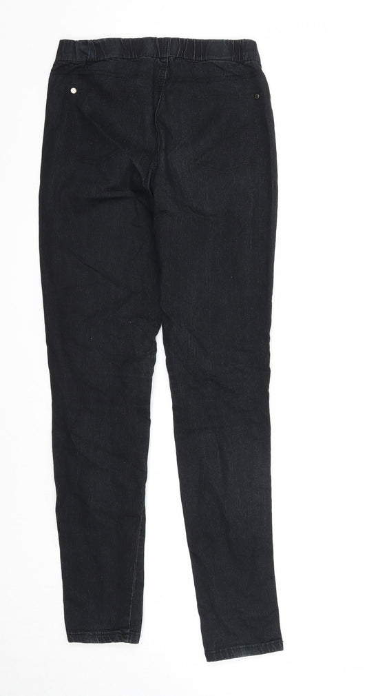 Denim & Co. Womens Black Cotton Jegging Jeans Size 10 Regular