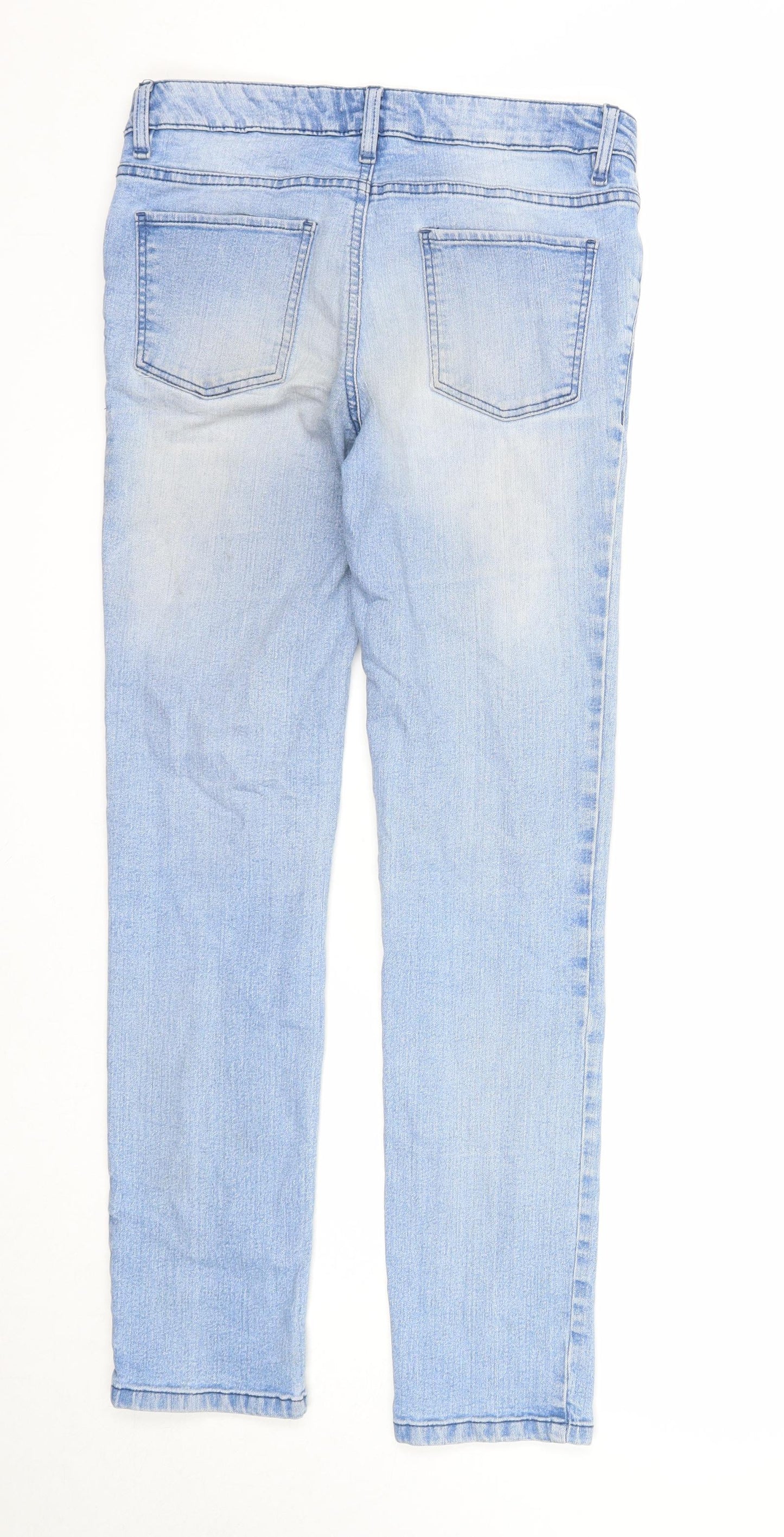 Rainbow Womens Blue Cotton Skinny Jeans Size 8 Slim Zip