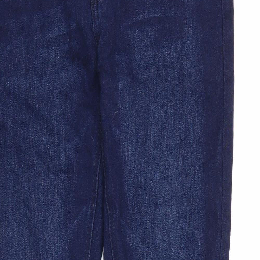 Boohoo Mens Blue Cotton Skinny Jeans Size 34 in Regular Zip