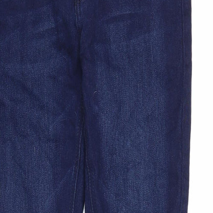 Boohoo Mens Blue Cotton Skinny Jeans Size 34 in Regular Zip