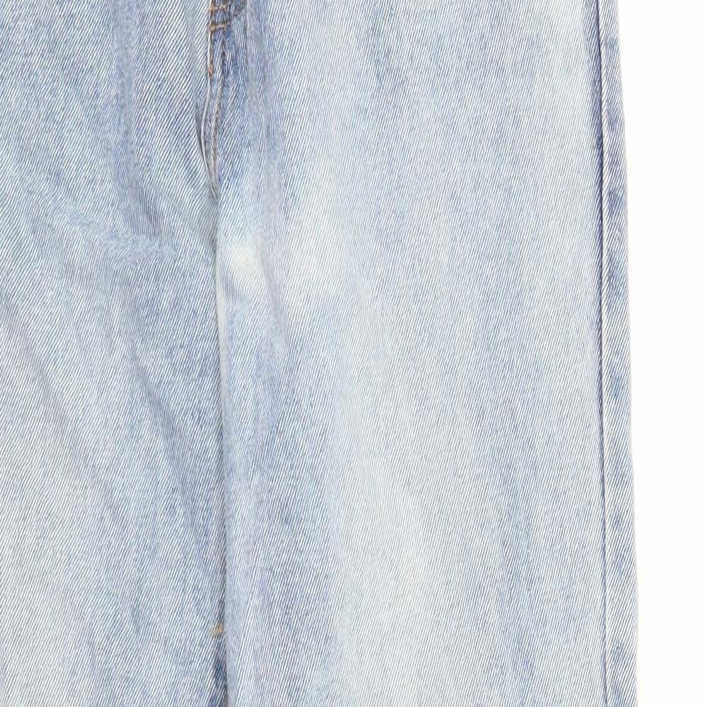 Rebellious Womens Blue Cotton Straight Jeans Size 8 Regular Zip