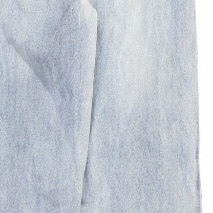 Rebellious Womens Blue Cotton Straight Jeans Size 8 Regular Zip