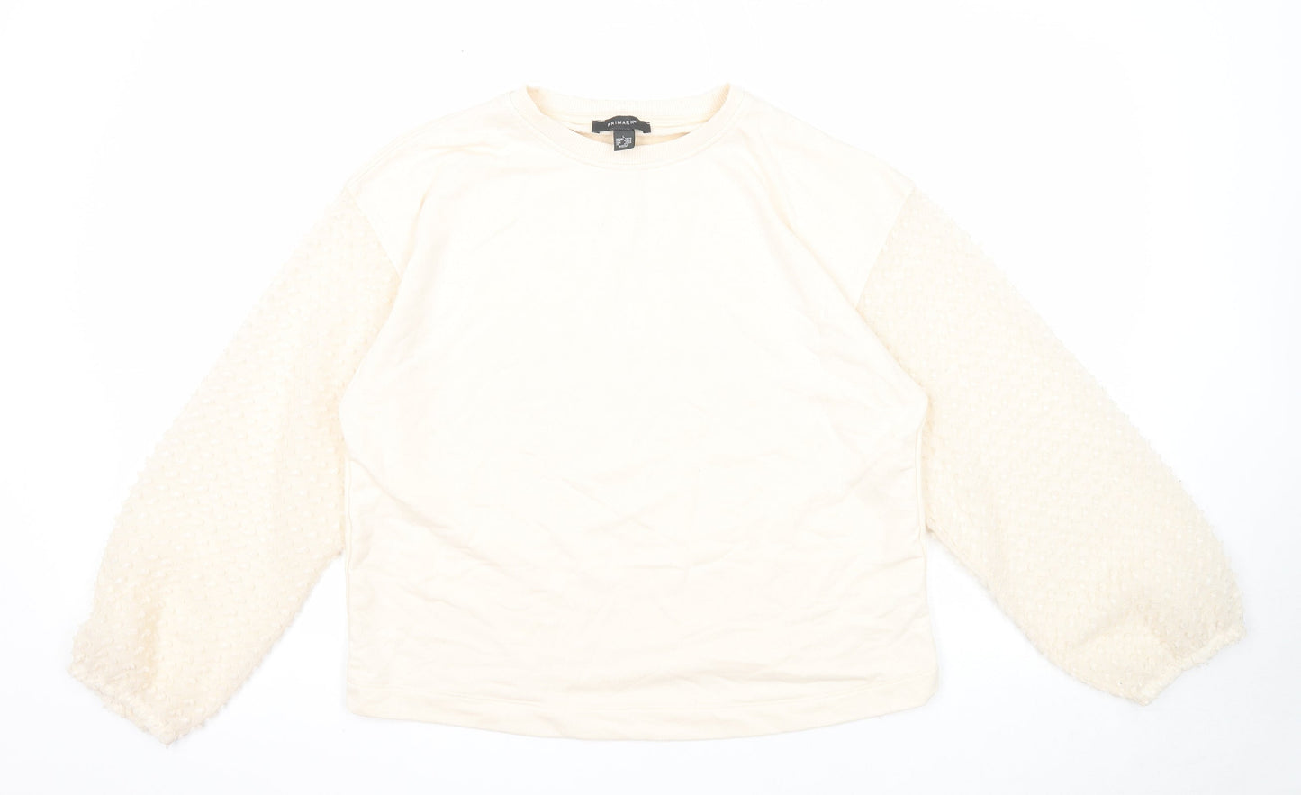 Primark Womens Beige Polyester Pullover Sweatshirt Size 14 Pullover