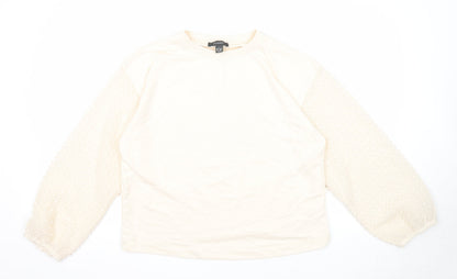 Primark Womens Beige Polyester Pullover Sweatshirt Size 14 Pullover