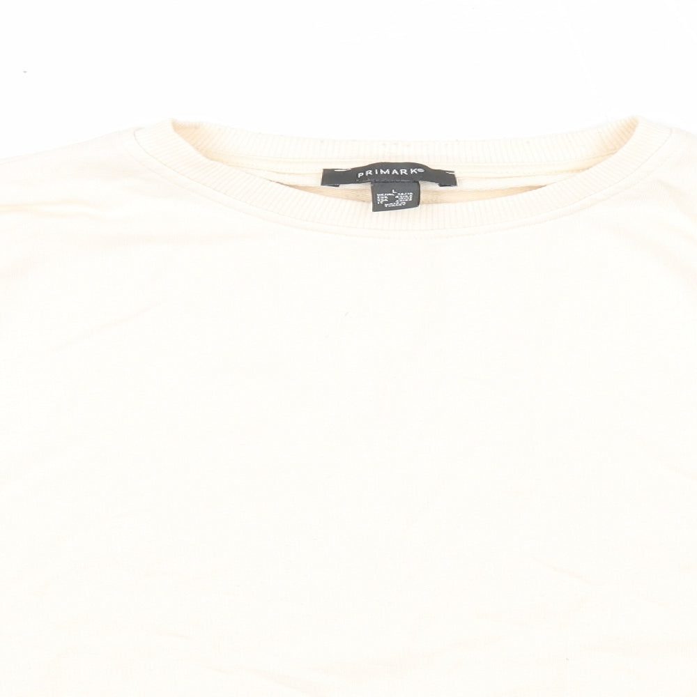 Primark Womens Beige Polyester Pullover Sweatshirt Size 14 Pullover