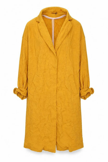Womens UK Size 10 Topshop Yellow Overcoat