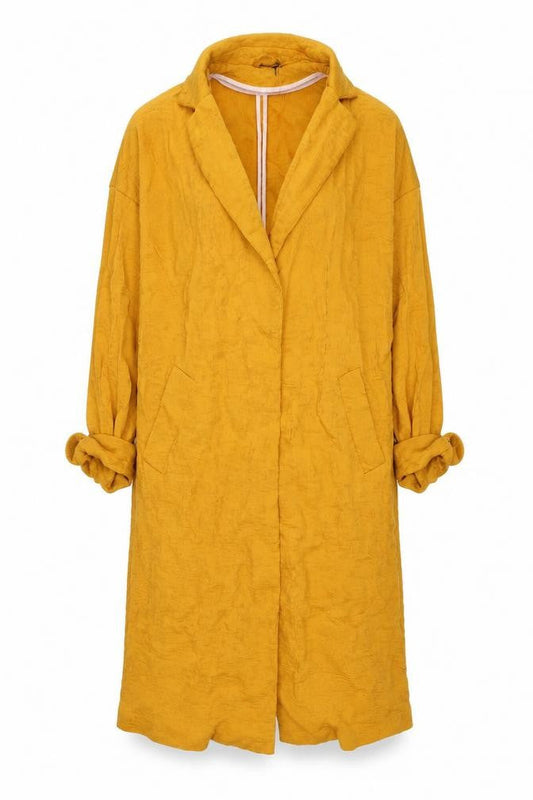 Womens UK Size 10 Topshop Yellow Overcoat