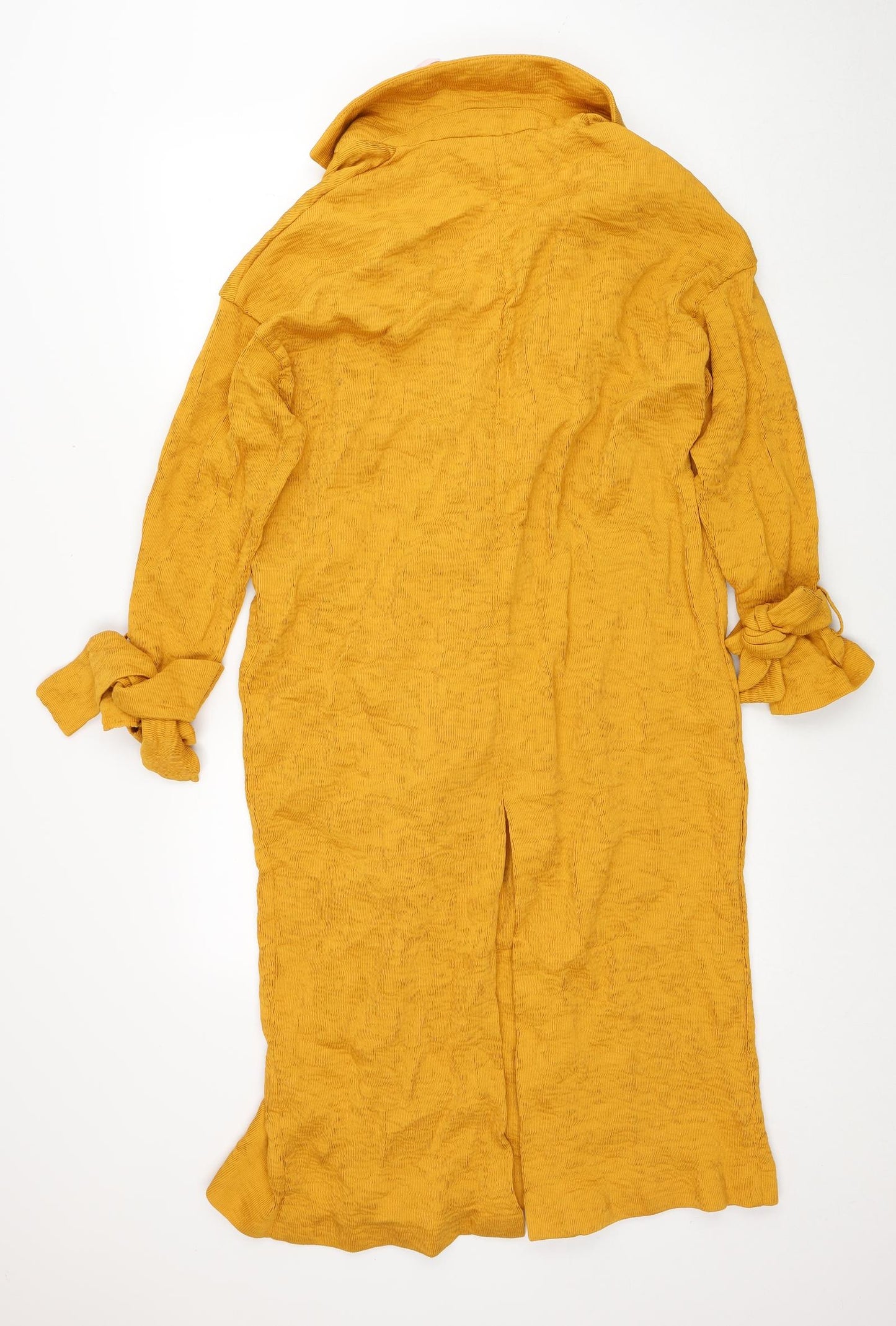 Womens UK Size 10 Topshop Yellow Overcoat