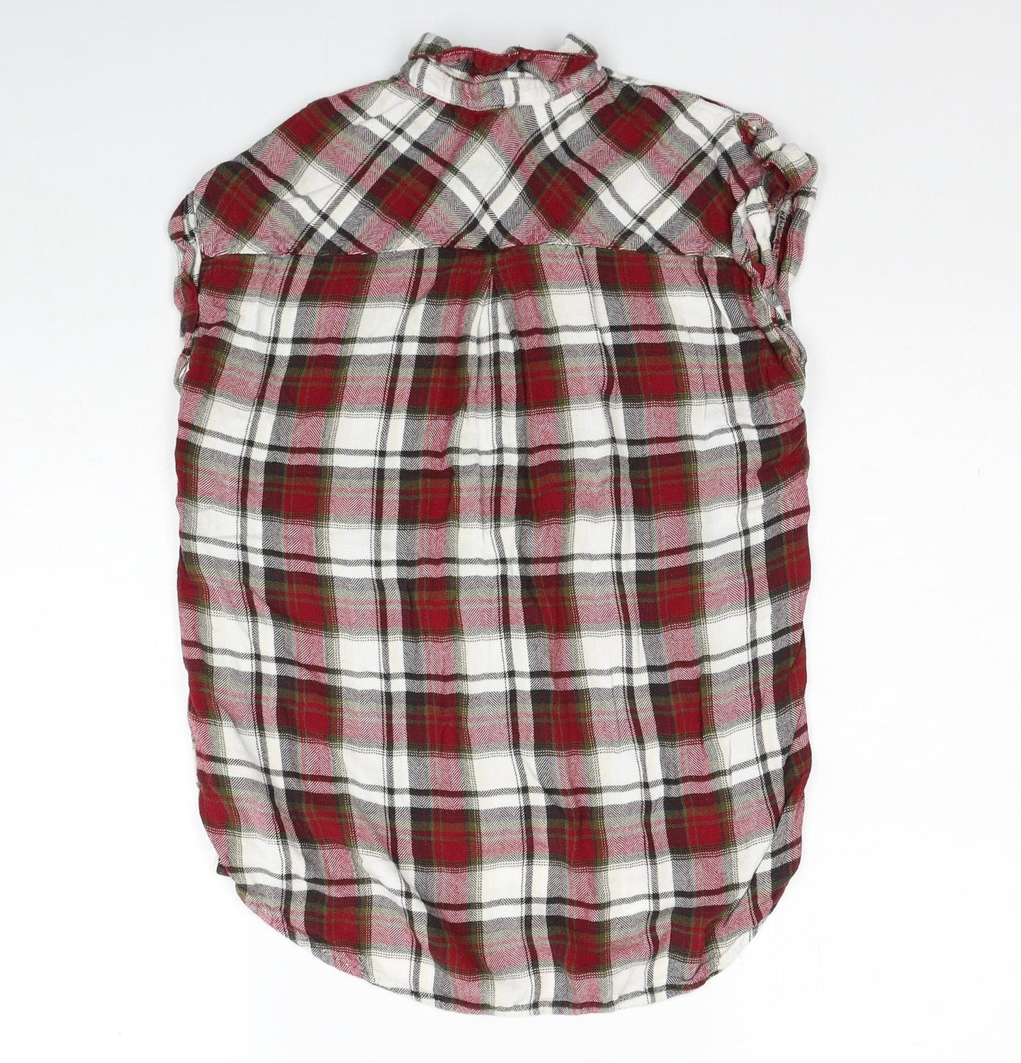 Womens UK Size 10 NEXT Red Basic Button-Up