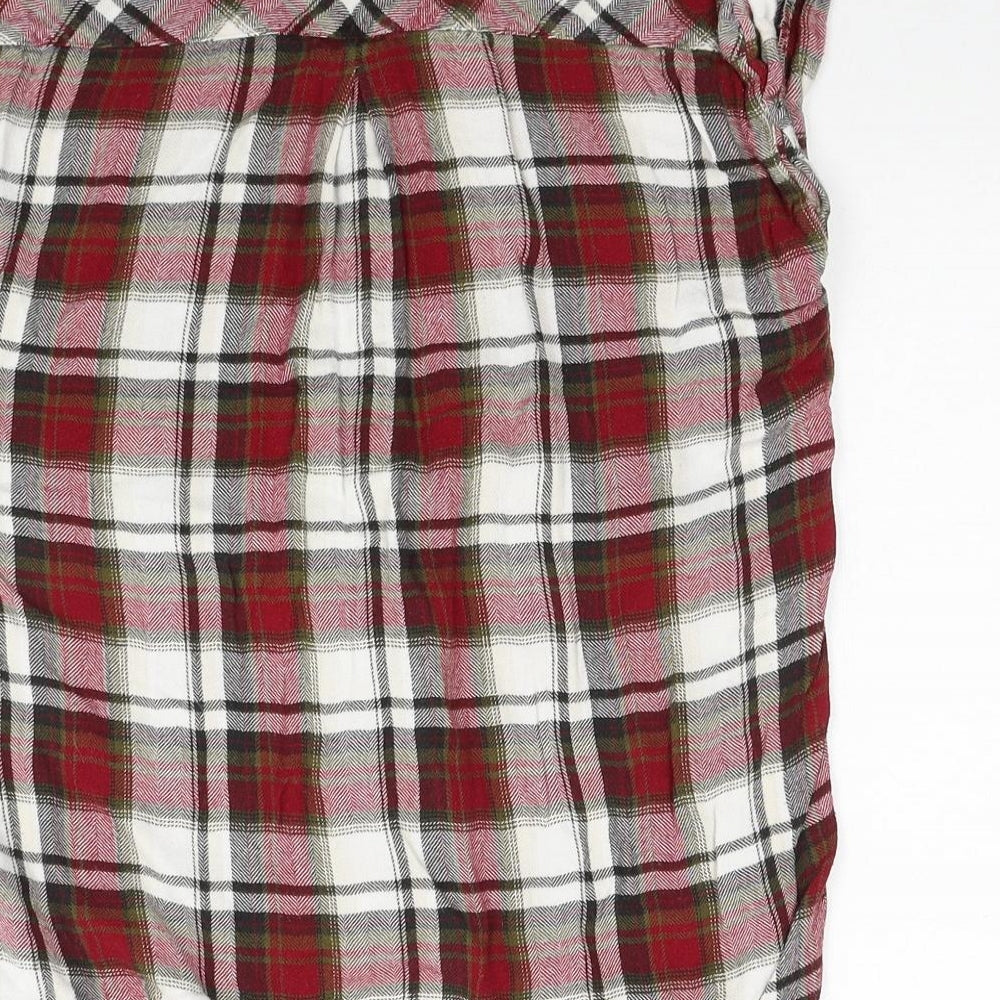 Womens UK Size 10 NEXT Red Basic Button-Up