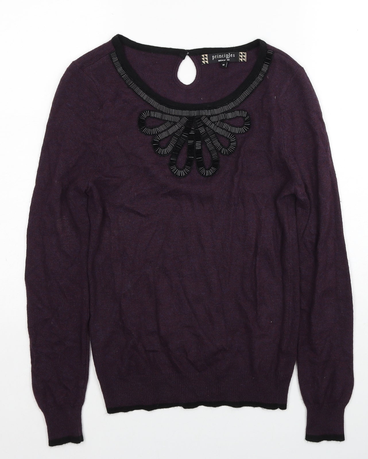 Womens UK Size 10 Principles Purple Pullover Jumper