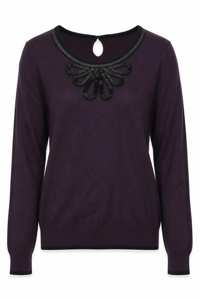 Womens UK Size 10 Principles Purple Pullover Jumper