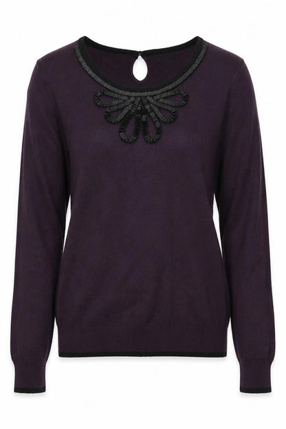 Womens UK Size 10 Principles Purple Pullover Jumper
