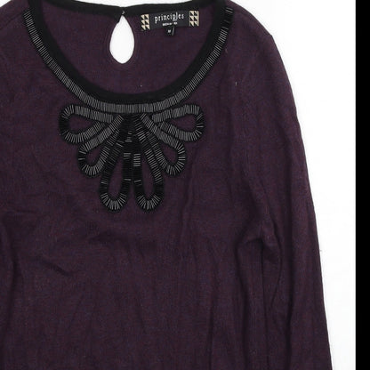 Womens UK Size 10 Principles Purple Pullover Jumper