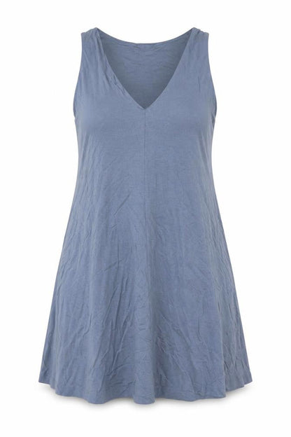 H&M Womens Blue Viscose A-Line Size M V-Neck Pullover