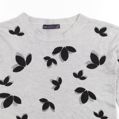 Womens UK Size 10 Marks and Spencer Grey Pullover Jumper