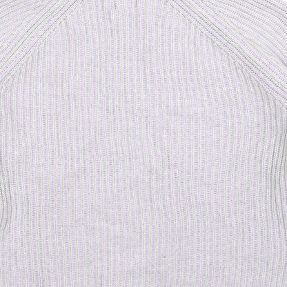 Gap Womens Purple Mock Neck Cotton Pullover Jumper Size M