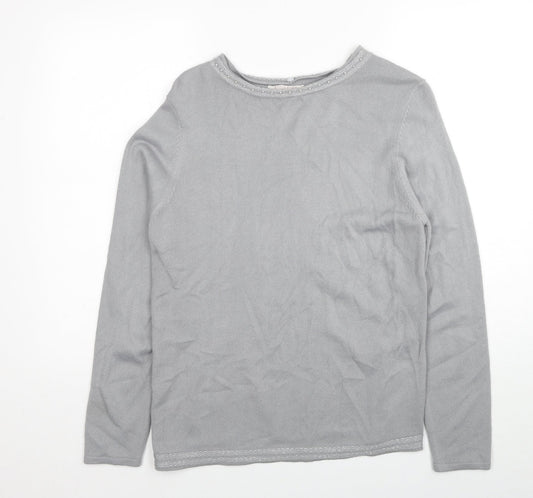 Womens UK Size L Anna Rose Grey Pullover Jumper