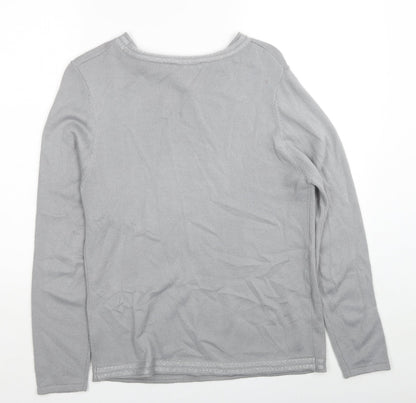 Womens UK Size L Anna Rose Grey Pullover Jumper